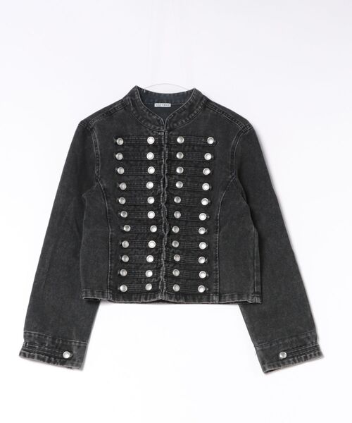 LAC-VERT(ラック・ヴェール)の「ナポレオンジャケット(デニムジャケット・レディース・ブラック・LARGE/MEDIUM)」の6枚目の写真