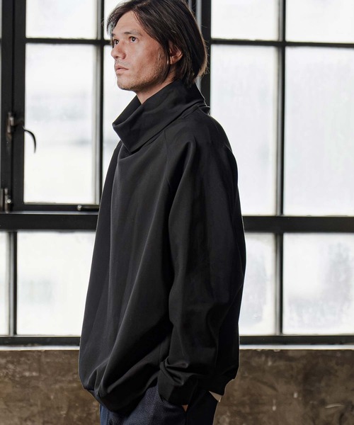 CAMBIO（カンビオ）の「mlt5817-ボトルネックラグランスリーブプルオーバー（Tシャツ/カットソー・メンズ・ホワイト/ブラック/グレイッシュベージュ・M/L/XL）」の18枚目の写真