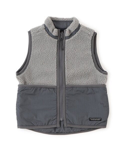 F.O.KIDS(エフオーキッズ)の「リバーシブルベスト(ベスト・キッズ・ブラウン/エメラルド/アイボリー/グレー・110/100/90/80/150/140/130/120)」の3枚目の写真