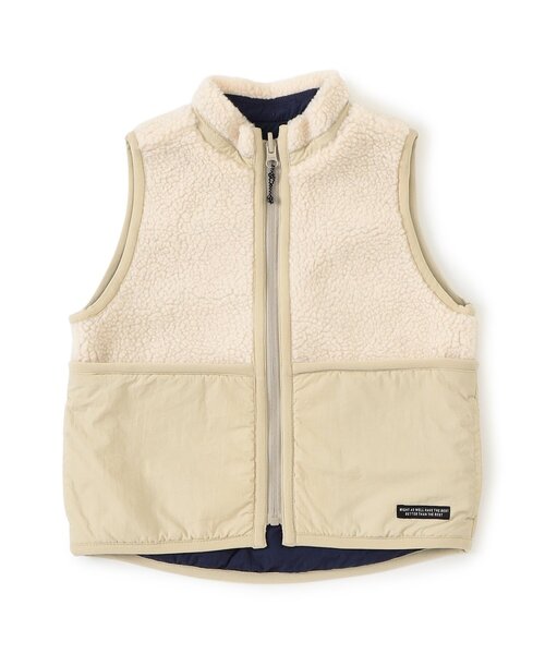 F.O.KIDS(エフオーキッズ)の「リバーシブルベスト(ベスト・キッズ・ブラウン/エメラルド/アイボリー/グレー・110/100/90/80/150/140/130/120)」の2枚目の写真