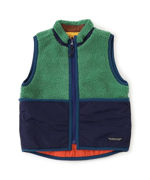 F.O.KIDS(エフオーキッズ)の「リバーシブルベスト(ベスト・キッズ・ブラウン/エメラルド/アイボリー/グレー・110/100/90/80/150/140/130/120)」の4枚目の写真