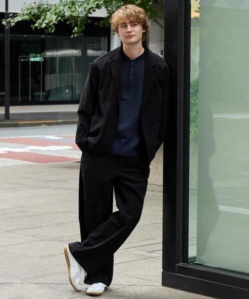 HECT(ヘクト)の「【HECT】Relaxed Fit Corduroy Setup / リラックスフィット コーデュロイセットアップ テーラードジャケット&ワイドパンツ<UVカット・イージーケア・保温>(セットアップ・メンズ・ダークブラウン/カーキ/ベージュ/ブラック・S/M/L)」の1枚目の写真