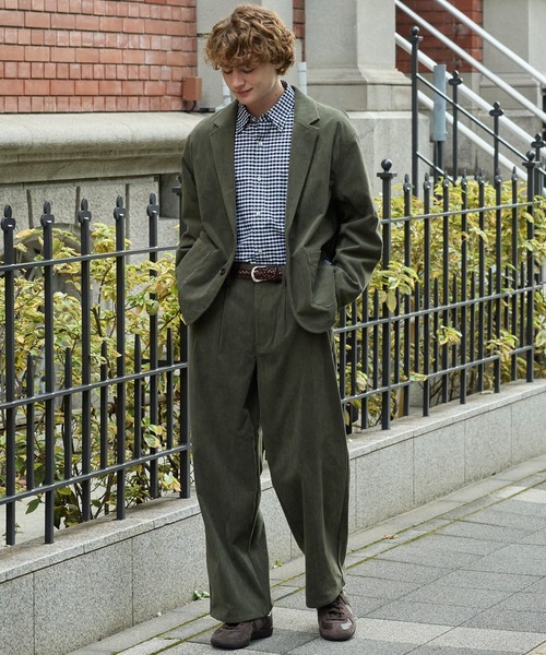 HECT(ヘクト)の「【HECT】Relaxed Fit Corduroy Setup / リラックスフィット コーデュロイセットアップ テーラードジャケット&ワイドパンツ<UVカット・イージーケア・保温>(セットアップ・メンズ・ダークブラウン/カーキ/ベージュ/ブラック・S/M/L)」の20枚目の写真