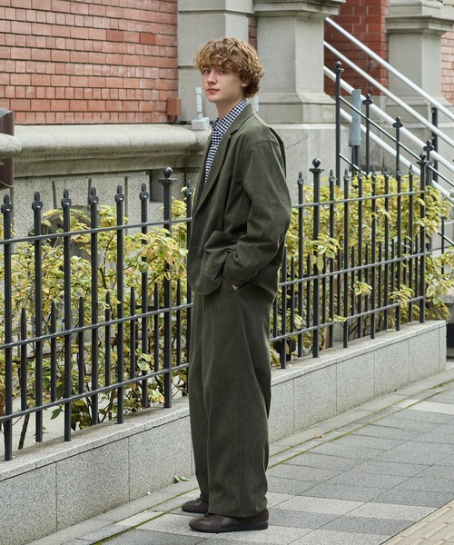 HECT(ヘクト)の「【HECT】Relaxed Fit Corduroy Setup / リラックスフィット コーデュロイセットアップ テーラードジャケット&ワイドパンツ<UVカット・イージーケア・保温>(セットアップ・メンズ・ダークブラウン/カーキ/ベージュ/ブラック・S/M/L)」の21枚目の写真