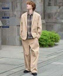 HECT（ヘクト）の「【HECT】Relaxed Fit Corduroy Setup / リラックスフィット コーデュロイセットアップ テーラードジャケット＆ワイドパンツ＜UVカット・イージーケア・保温＞（セットアップ）」