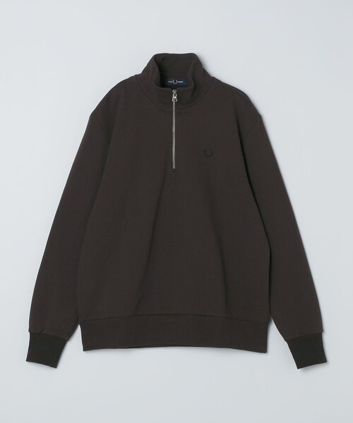 FRED PERRY(フレッドペリー)の「【SHIPS別注】FRED PERRY: ハーフジップ スウェット(スウェット・メンズ・ブラック/ブラウン/サックスブルー・SMALL/MEDIUM/LARGE/X-LARGE)」の1枚目の写真