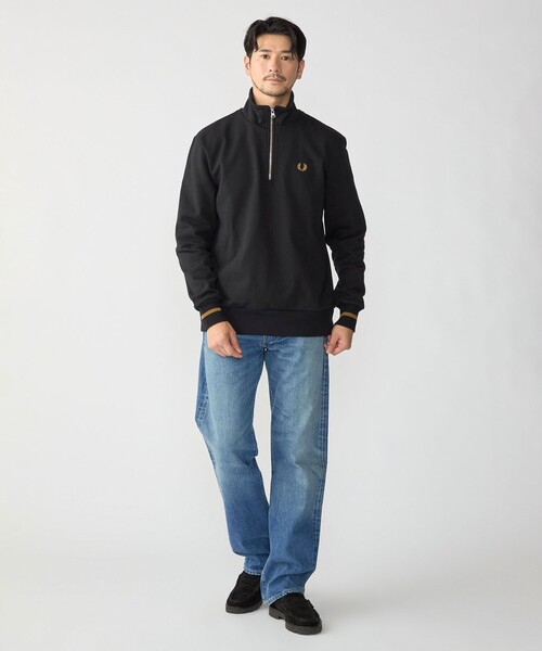 FRED PERRY(フレッドペリー)の「【SHIPS別注】FRED PERRY: ハーフジップ スウェット(スウェット・メンズ・ブラック/ブラウン/サックスブルー・SMALL/MEDIUM/LARGE/X-LARGE)」の10枚目の写真