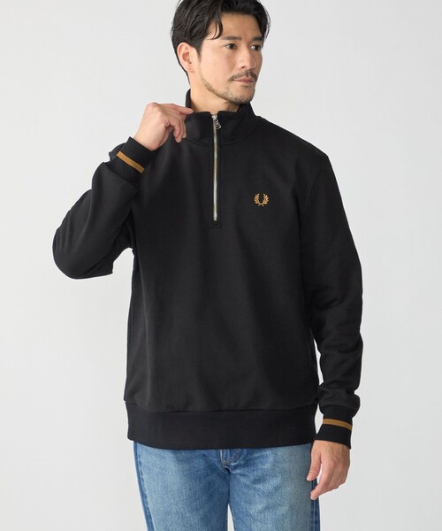 FRED PERRY(フレッドペリー)の「【SHIPS別注】FRED PERRY: ハーフジップ スウェット(スウェット・メンズ・ブラック/ブラウン/サックスブルー・SMALL/MEDIUM/LARGE/X-LARGE)」の11枚目の写真