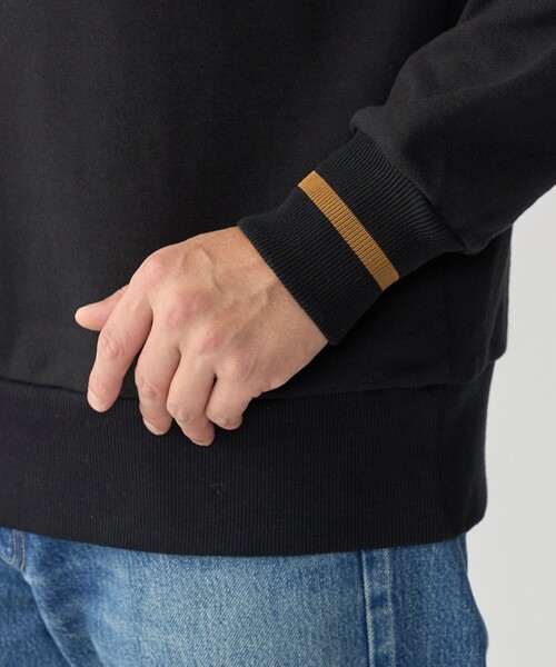 FRED PERRY(フレッドペリー)の「【SHIPS別注】FRED PERRY: ハーフジップ スウェット(スウェット・メンズ・ブラック/ブラウン/サックスブルー・SMALL/MEDIUM/LARGE/X-LARGE)」の13枚目の写真