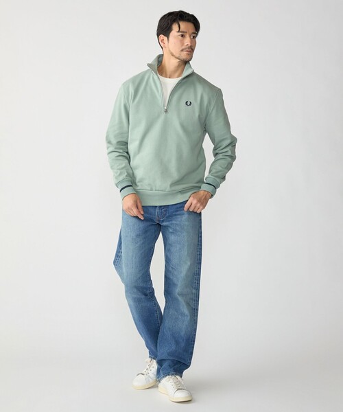 FRED PERRY(フレッドペリー)の「【SHIPS別注】FRED PERRY: ハーフジップ スウェット(スウェット・メンズ・ブラック/ブラウン/サックスブルー・SMALL/MEDIUM/LARGE/X-LARGE)」の14枚目の写真