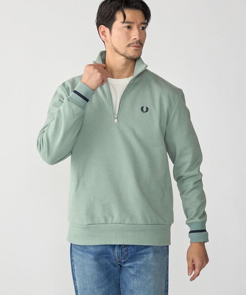 FRED PERRY(フレッドペリー)の「【SHIPS別注】FRED PERRY: ハーフジップ スウェット(スウェット・メンズ・ブラック/ブラウン/サックスブルー・SMALL/MEDIUM/LARGE/X-LARGE)」の15枚目の写真