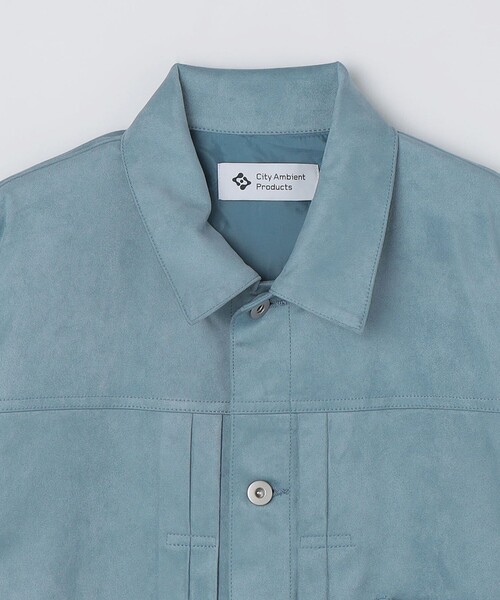City Ambient Products(シティアンビエントプロダクツ)の「City Ambient Products: フェイクスエード(ポリエステル) G-JACKET(ブルゾン・メンズ・ライトブルー/ブラウン/チャコールグレー・SMALL/MEDIUM/LARGE)」の4枚目の写真