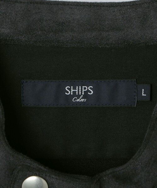 SHIPS Colors(シップス カラーズ)の「〈洗濯機可〉ポリエステル フェイクスエード ライダース ジャケット◇(ライダースジャケット・メンズ・ダークグレー/ブラック/ベージュ・X-LARGE/LARGE/MEDIUM)」の12枚目の写真