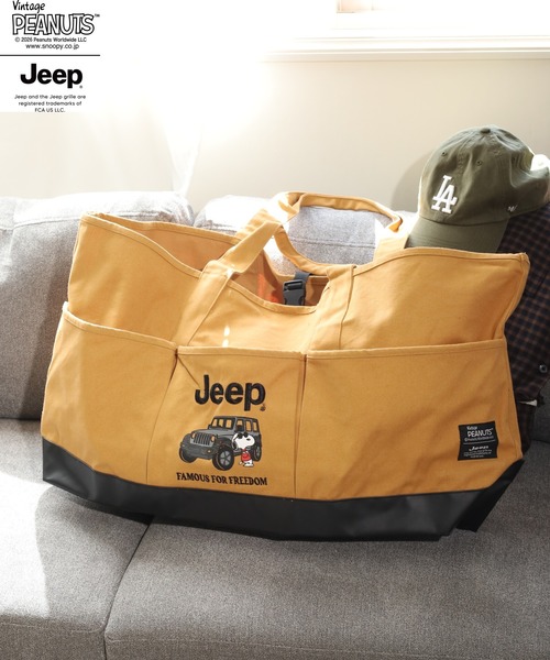 PEANUTS(ピーナッツ)の「PEANUTS×JEEP 大容量トートバッグ(トートバッグ・メンズ・ブラック・FREE)」の3枚目の写真