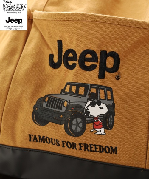 PEANUTS(ピーナッツ)の「PEANUTS×JEEP 大容量トートバッグ(トートバッグ・メンズ・ブラック・FREE)」の6枚目の写真