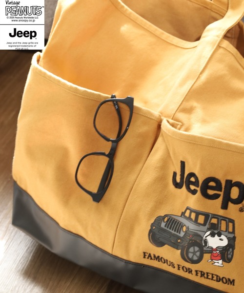 PEANUTS(ピーナッツ)の「PEANUTS×JEEP 大容量トートバッグ(トートバッグ・メンズ・ブラック・FREE)」の8枚目の写真