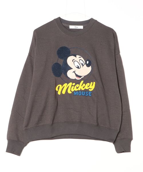 Disney(ディズニー)の「【DISNEY/ディズニー】ミッキー・ミニー・ドナルド・デイジー キャラクター サガラ刺繍 裏毛クルーネックスウェット(WIDEシルエット)(スウェット・レディース・パープル/スミクロ/オートミール/ライトピンク・LARGE/MEDIUM)」の14枚目の写真