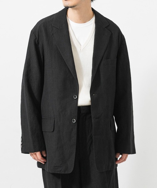 URBAN RESEARCH（アーバンリサーチ）の「new basic　WOOL LINEN SINGLE JACKET（テーラードジャケット・メンズ・ブラック・MEDIUM/LARGE）」の3枚目の写真