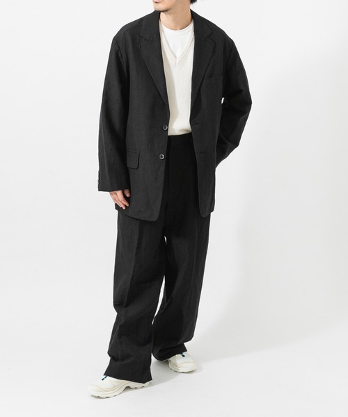 URBAN RESEARCH（アーバンリサーチ）の「new basic　WOOL LINEN SINGLE JACKET（テーラードジャケット・メンズ・ブラック・MEDIUM/LARGE）」の6枚目の写真