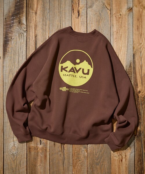 KAVU(カブー)の「KAVU/カブー 限定展開 カブー 別注 サークルロゴスウェット(スウェット・メンズ・ブラウン/グレイッシュベージュ/スミクロ/アッシュグレー・LARGE/SMALL/MEDIUM)」の22枚目の写真