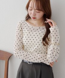 【WEB限定】前後2WAYドットクルーネックプルオーバー
