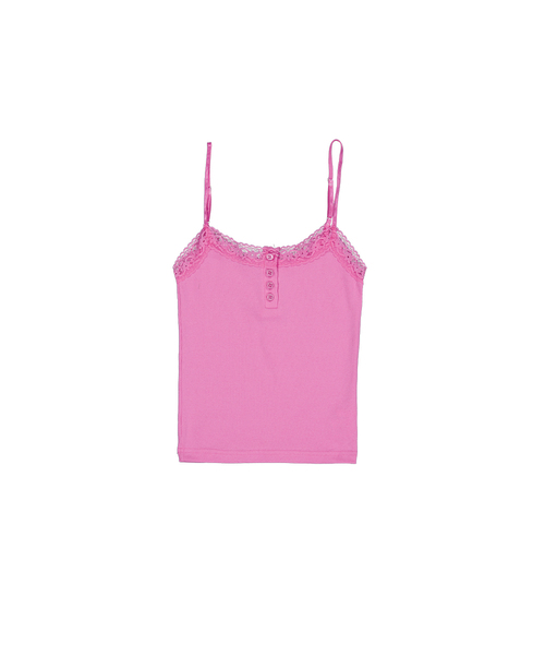 WAVEGIRL(ウェーブガール)の「ボタンレースノースリーブ(7色)(Tシャツ/カットソー・レディース・ブラック/ライトグレー/アイボリー/PINK/Beige/Wine/ダークグレー・FREE)」の6枚目の写真