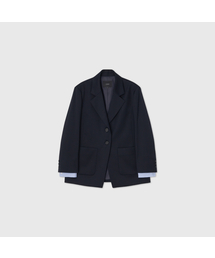 ウールツーウェイシグネチャーカフスブレザー_ネイビー / WOOL TWO-WAY SIGNATURE CUFFS BLAZER_NAVY