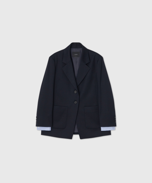LOOKAST(ルックキャスト)の「ウールツーウェイシグネチャーカフスブレザー_ネイビー / WOOL TWO-WAY SIGNATURE CUFFS BLAZER_NAVY(テーラードジャケット・レディース・ネイビー・MEDIUM/SMALL)」の3枚目の写真
