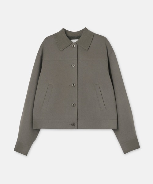 SEAGREEN(シーグリーン)の「SEAGREEN(シーグリーン) ECO SUEDE TRACKER JACKET エコスエードトラッカージャケット(ブルゾン・レディース・グレイッシュベージュ・2)」の3枚目の写真