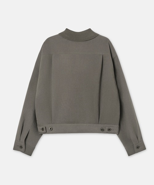 SEAGREEN(シーグリーン)の「SEAGREEN(シーグリーン) ECO SUEDE TRACKER JACKET エコスエードトラッカージャケット(ブルゾン・レディース・グレイッシュベージュ・2)」の4枚目の写真