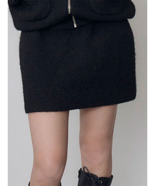 MURUA(ムルーア)の「【セットアップ対応】ニットミニスカート 冬服(スカート・レディース・ブラウン/ブラック・FREE)」の1枚目の写真