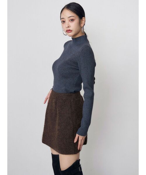 MURUA(ムルーア)の「【セットアップ対応】ニットミニスカート 冬服(スカート・レディース・ブラウン/ブラック・FREE)」の17枚目の写真