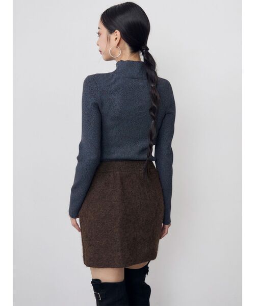 MURUA(ムルーア)の「【セットアップ対応】ニットミニスカート 冬服(スカート・レディース・ブラウン/ブラック・FREE)」の18枚目の写真
