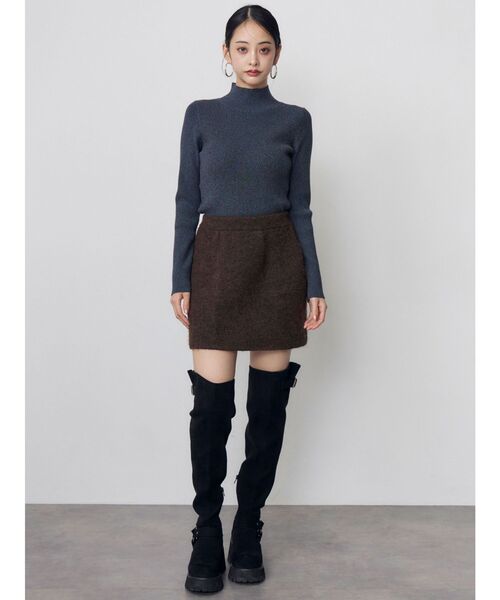 MURUA(ムルーア)の「【セットアップ対応】ニットミニスカート 冬服(スカート・レディース・ブラウン/ブラック・FREE)」の19枚目の写真