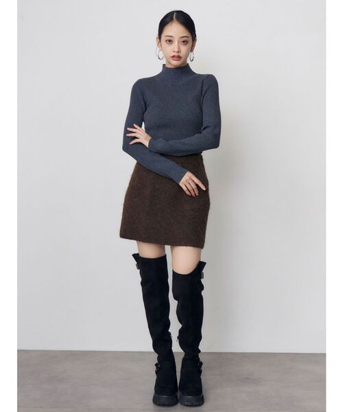 MURUA(ムルーア)の「【セットアップ対応】ニットミニスカート 冬服(スカート・レディース・ブラウン/ブラック・FREE)」の20枚目の写真