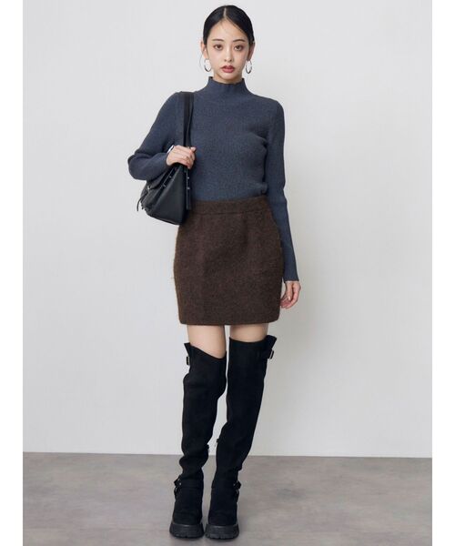MURUA(ムルーア)の「【セットアップ対応】ニットミニスカート 冬服(スカート・レディース・ブラウン/ブラック・FREE)」の21枚目の写真