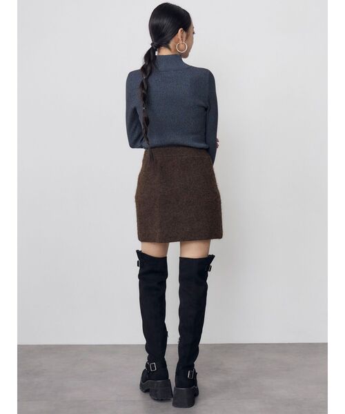 MURUA(ムルーア)の「【セットアップ対応】ニットミニスカート 冬服(スカート・レディース・ブラウン/ブラック・FREE)」の12枚目の写真