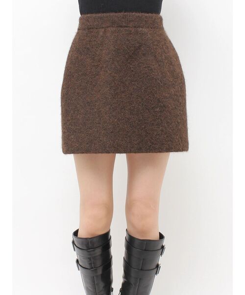 MURUA(ムルーア)の「【セットアップ対応】ニットミニスカート 冬服(スカート・レディース・ブラウン/ブラック・FREE)」の13枚目の写真
