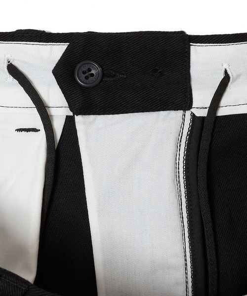 CRIMIE(クライミー)の「STRETCH HEAVY OZ TWILL WIDE LUXURY TROUSERS(チノパンツ・メンズ・ブラック/ホワイト・XXL/XL/L/M/S)」の9枚目の写真