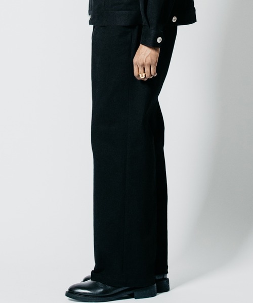 CRIMIE(クライミー)の「STRETCH HEAVY OZ TWILL WIDE LUXURY TROUSERS(チノパンツ・メンズ・ブラック/ホワイト・XXL/XL/L/M/S)」の12枚目の写真