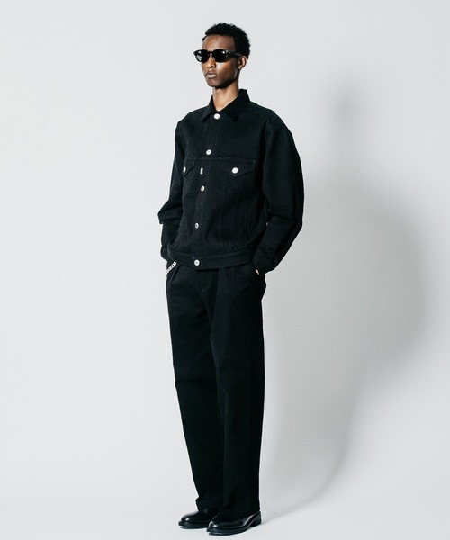 CRIMIE(クライミー)の「STRETCH HEAVY OZ TWILL WIDE LUXURY TROUSERS(チノパンツ・メンズ・ブラック/ホワイト・XXL/XL/L/M/S)」の16枚目の写真
