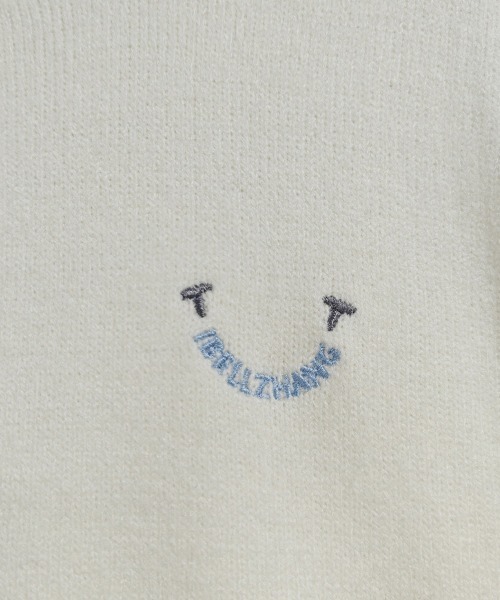 LEMOA(レモア)の「レタリング刺繍レイヤード風長袖ニットトップス(ニット/セーター・レディース・オフホワイト/グレー・FREE)」の14枚目の写真
