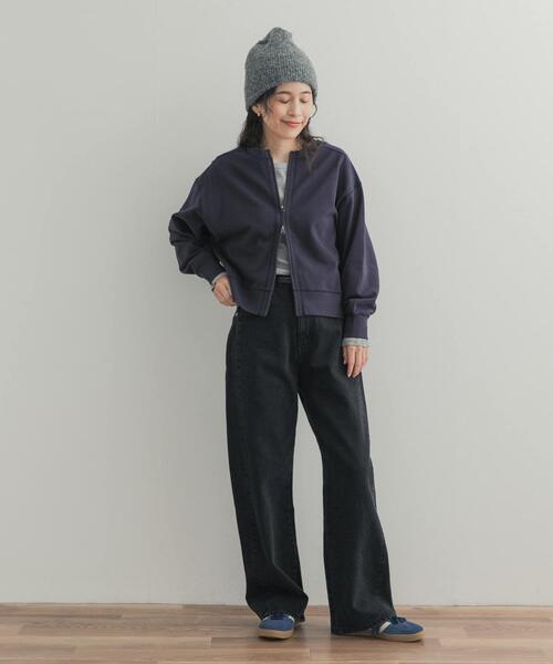 URBAN RESEARCH DOORS（アーバンリサーチドアーズ）の「コットンスウェットZIPカーディガン（カーディガン/ボレロ・レディース・ライトグレー/ネイビー/チャコールグレー・FREE）」の8枚目の写真