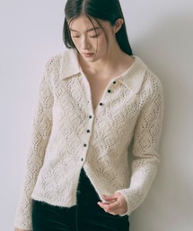 Mohair-Like Open Knit Polo / モヘアライクオープンニットポロ