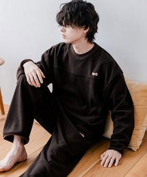 PENNEYS（ぺニーズ）の「PENNEYS ペニーズ 別注コラボ マイクロフリースセットアップ 長袖クルーネックプルオーバー&ワイドイージーパンツ ルームウェア（セットアップ）」