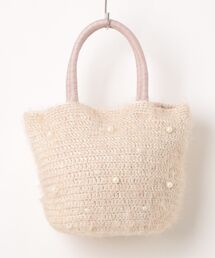 【RES】【cooco】JSC パール付フェザーニットトートバッグ