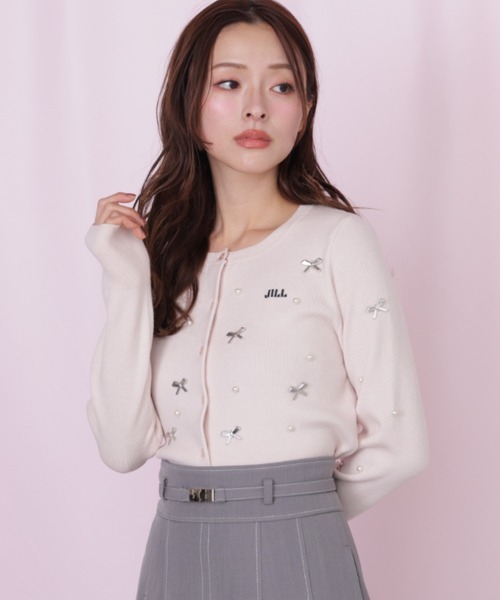 JILL by JILL STUART(ジルバイジルスチュアート)の「リボントッピングカーディガン(ニット/セーター・レディース・ピンク/ブラック/ホワイト・FREE)」の22枚目の写真