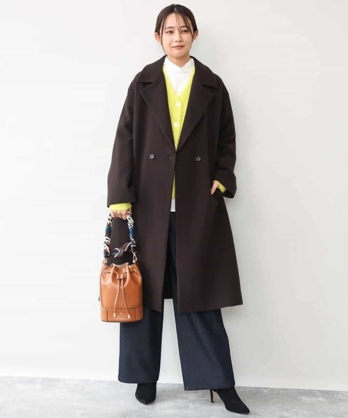 MK MICHEL KLEIN(エムケーミッシェルクラン)の「ブラッシュウール Vネックニットカーディガン(カーディガン/ボレロ・レディース・グレー/レモンイエロー・38)」の11枚目の写真