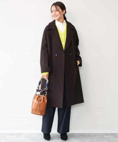 MK MICHEL KLEIN(エムケーミッシェルクラン)の「ブラッシュウール Vネックニットカーディガン(カーディガン/ボレロ・レディース・グレー/レモンイエロー・38)」の12枚目の写真