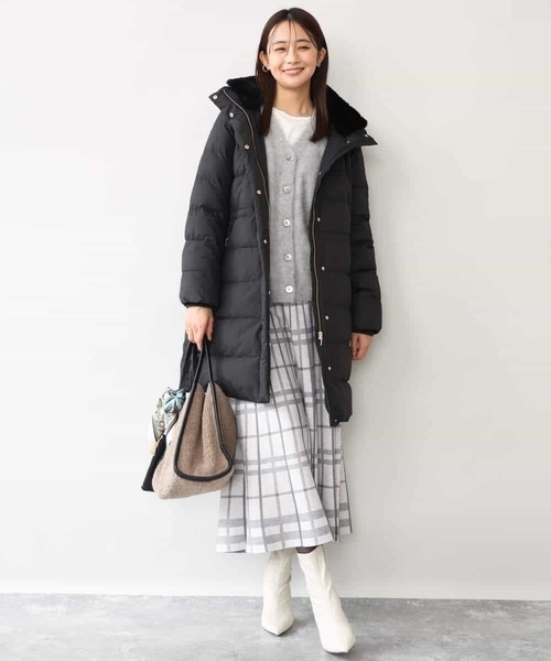 MK MICHEL KLEIN(エムケーミッシェルクラン)の「ブラッシュウール Vネックニットカーディガン(カーディガン/ボレロ・レディース・グレー/レモンイエロー・38)」の18枚目の写真